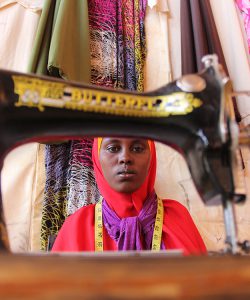 A refugee woman attends a livelihoods training run by JRS in Ethiopia.